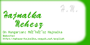 hajnalka mehesz business card